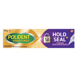 Polident Hold + Seal Adhesive Cream For Denture and Partials 40g
