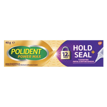 Polident Hold + Seal Adhesive Cream For Denture and Partials 40g