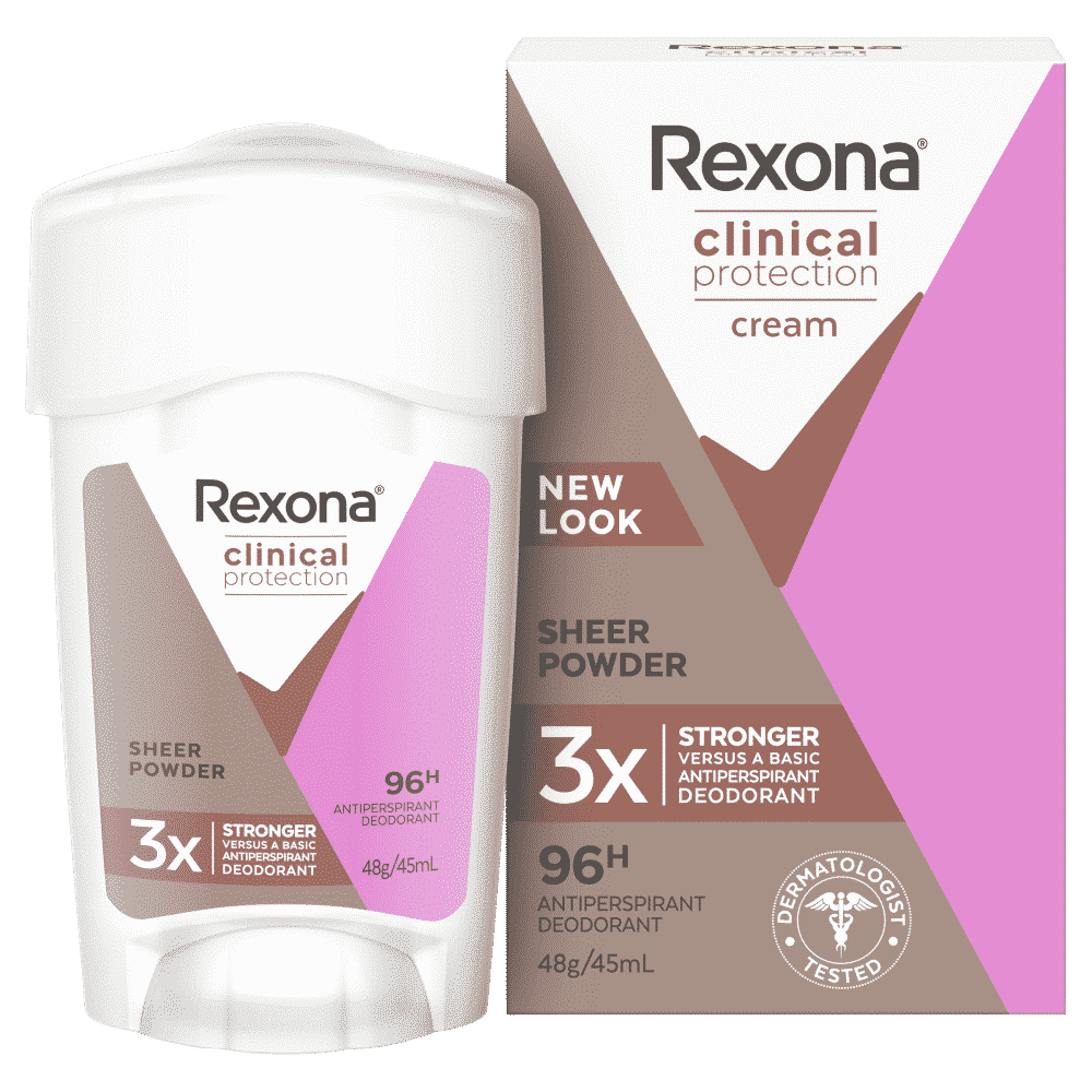 Rexona Clinical Protection Sheer Power 45mL Antiperspirant Deodorant Cream