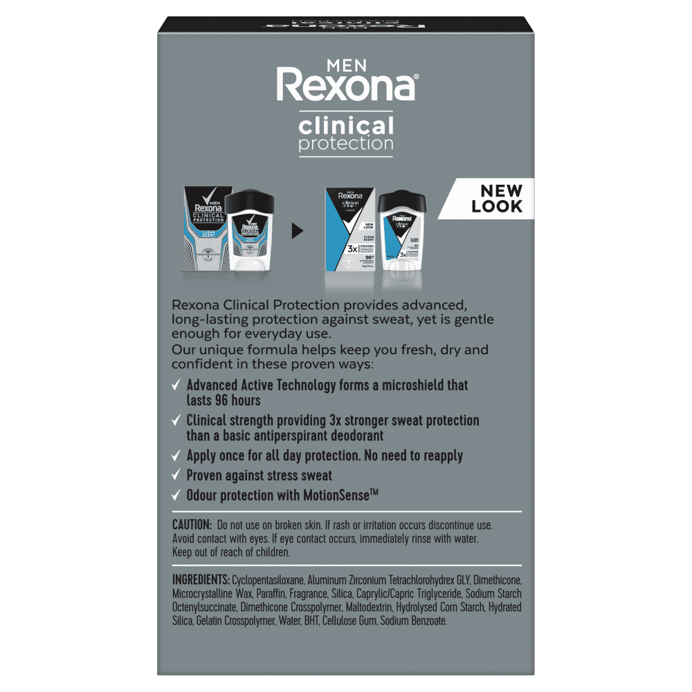 Rexona Clinical Cream Clean 3x More Protection 96 Hour