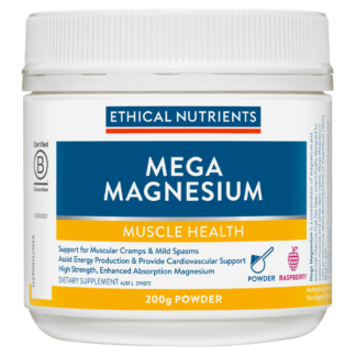 Ethical Nutrients Mega Magnesium Powder 200g - Raspberry