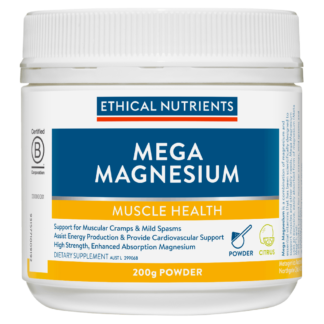 Ethical Nutrients Mega Magnesium Powder 200g - Citrus