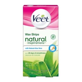 Veet Natural Inspirations Wax Strips with Aloe Vera - 20 Pack
