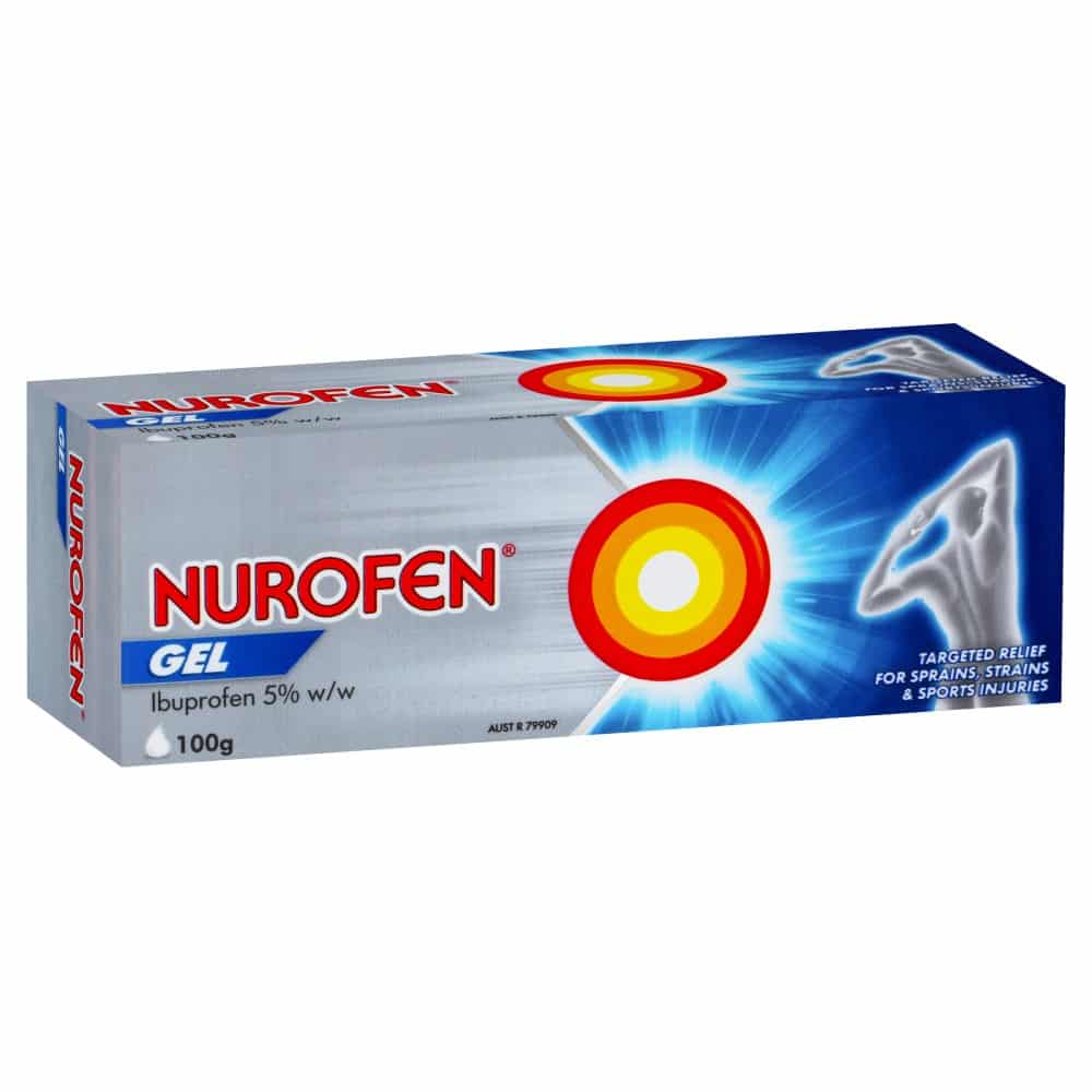 Nurofen Gel 100g Pain & Inflammation Relief Sprains Strains Ibuprofen 5% w/w