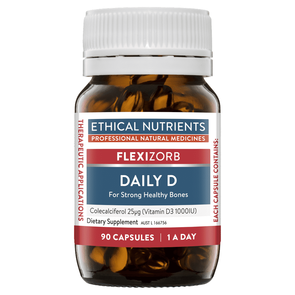 Ethical Nutrients Daily D 90 Capsules FLEXIZORB Vitamin D3 1000IU Healthy Bones