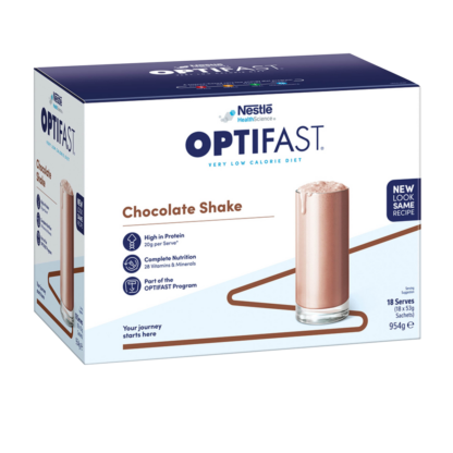 OPTIFAST VLCD Shake 18 x 53g Sachets - Chocolate Flavour