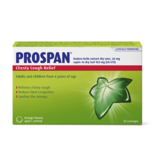 Prospan Chesty Cough Relief 20 Soft Lozenges Ivy Leaf Extract Sugar Free Flordis