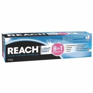 REACH 8 in 1 Fluoride Toothpaste 120g - Light Mint