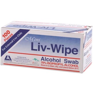 Liv-Wipe Mini Alcohol Swabs 100 Pieces