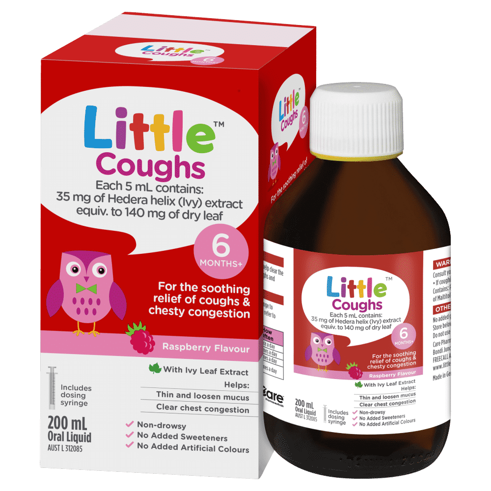 Little Coughs Oral Liquid 200mL Raspberry Flavour Discount Chemist