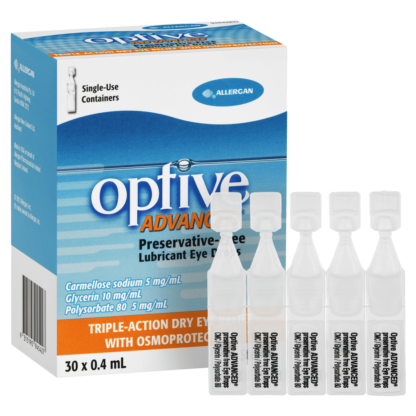 Optive Advanced Preservative-Free Eye Drops 30 x 0.4mL Vials