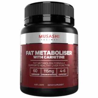 MUSASHI Fat Metaboliser with Carnitine 60 Capsules