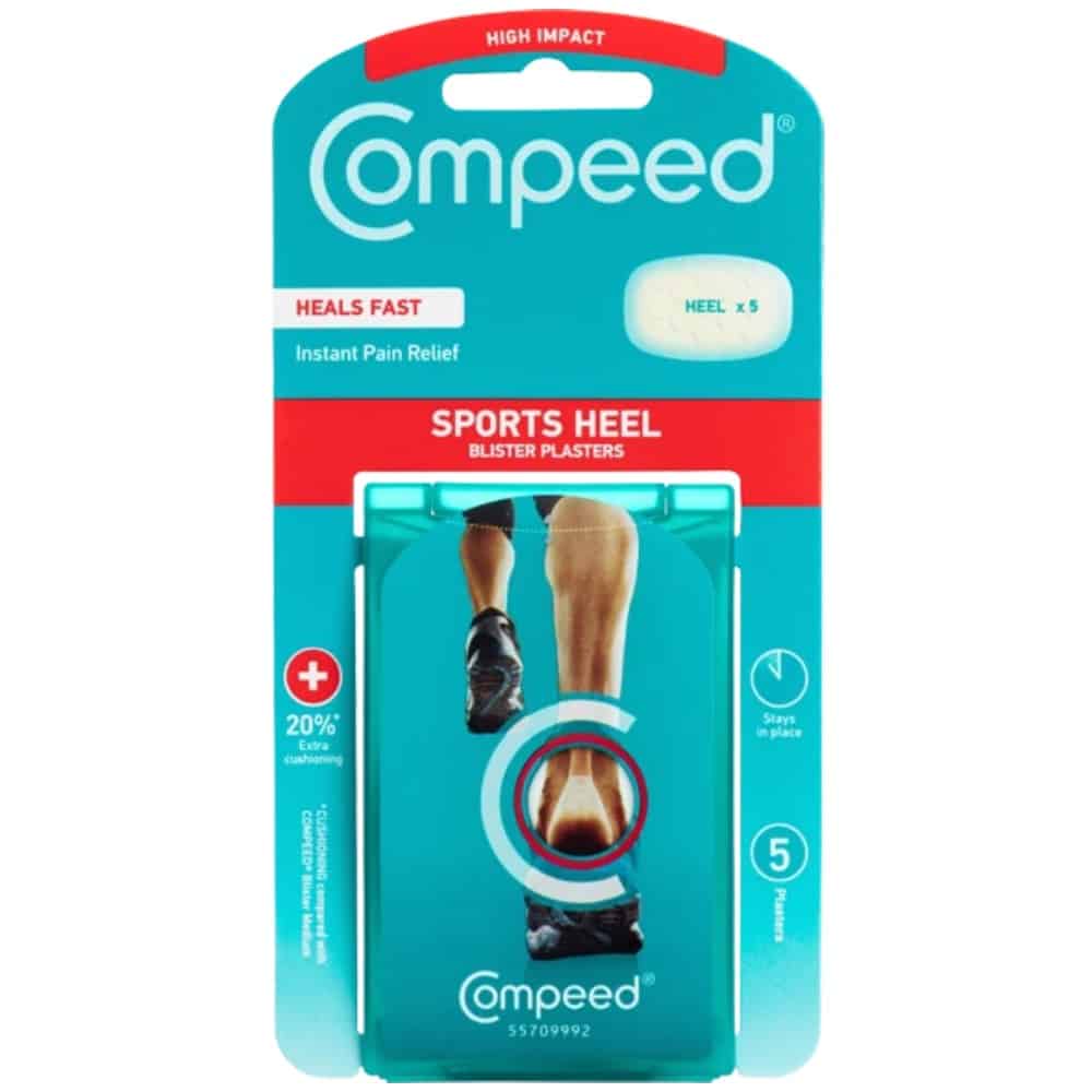 Compeed Blister Plasters 5pk - Sports Heel High Impact Extra Cushioning Blisters