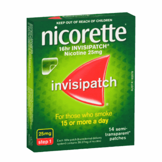 Nicorette 16 Hour Invisipatch Nicotine 25mg Step1 14-Patches
