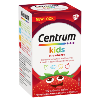 Centrum Kids Multivitamin 60 Chewable Tablets - Strawberry Flavour