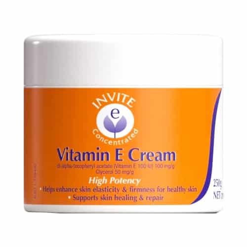 Invite E Cream 250g Tub High Potency Vitamin E Healthy Firm Skin Heal & Repair
