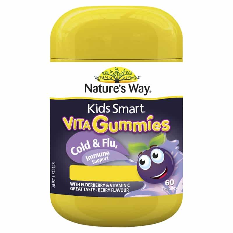 Nature S Way Kids Smart Vita Gummies Cold Flu 60 Pastilles For Immune Support Ebay