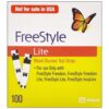 FreeStyle Lite Blood Glucose Test Strips 100pk