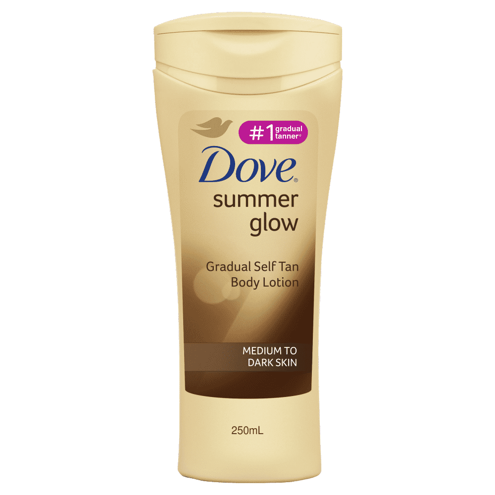Dove Summer Glow Gradual Self Tan Body Lotion 250mL - Medium to Dark Skin Tanner
