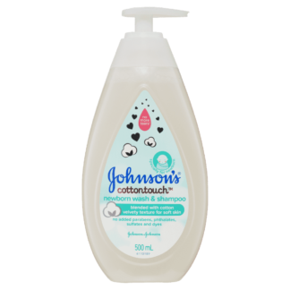 Johnson's CottonTouch Newborn Wash & Shampoo 500mL