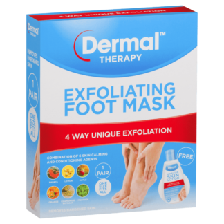 Dermal Therapy Exfoliating Foot Mask One Pair + 100mL Skin Lotion