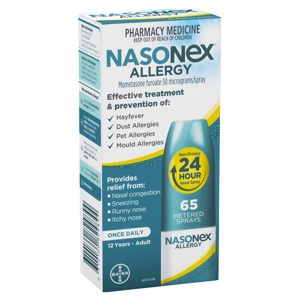Nasonex Allergy Non-Drowsy 24 Hour Nasal Spray 65 Sprays â€“ Discount Chemist