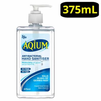 Aqium Anti-bacterial Hand Sanitiser 375mL Pump