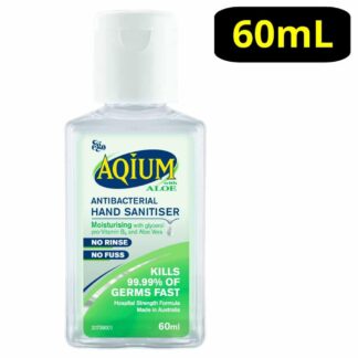 Aqium Anti-bacterial Hand Sanitiser with Aloe 60mL