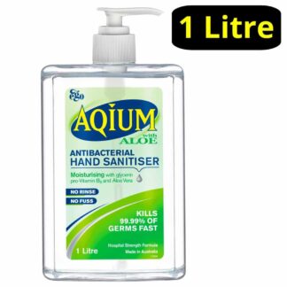 Aqium Anti-bacterial Hand Sanitiser with Aloe 1 Litre Pump