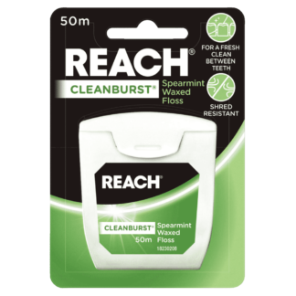 REACH Cleanburst 50m Waxed Floss - Spearmint