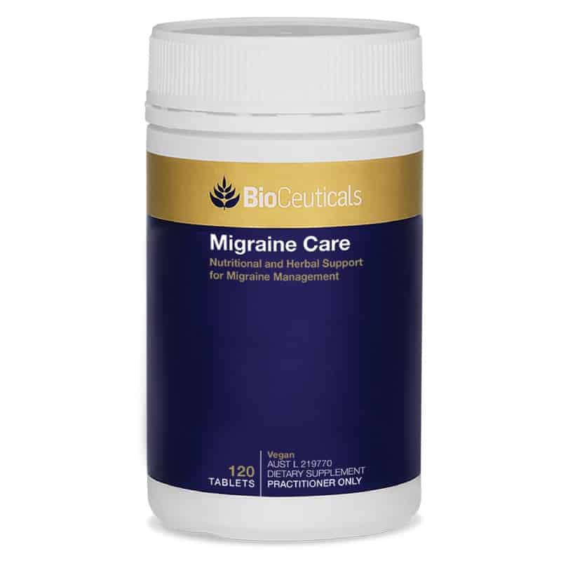 BioCeuticals Migraine Care 120 Tablets Mild Migraines Relief Vegan