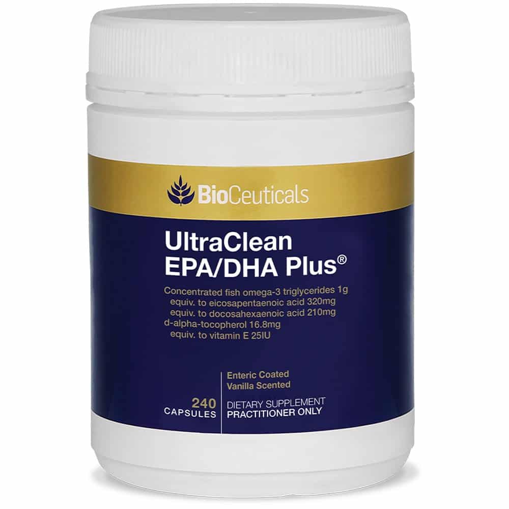 BioCeuticals UltraClean EPA/DHA Plus 240 Capsules Omega-3 Odourless Fish Oil