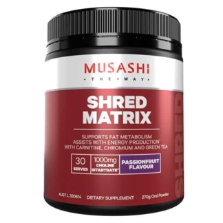 MUSASHI Shred Matrix 270g Oral Powder - Passionfruit Flavour