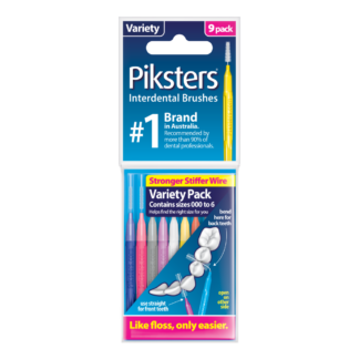 Piksters Interdental Brushes Variety 9 Pack (Sizes 000 - 6)
