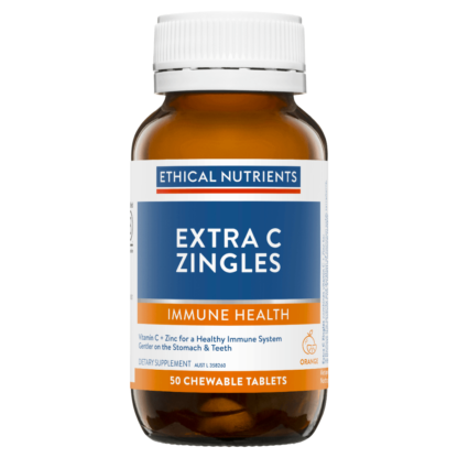 Ethical Nutrients Extra C Zingles 50 Chewable Tables - Orange