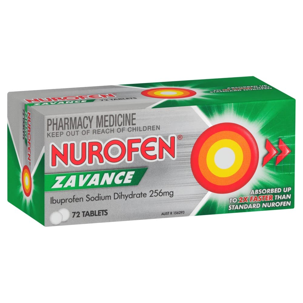 Nurofen Zavance Pain Relief 72 Tablets Period Pain Headaches Fevers