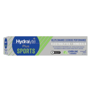 Hydralyte Plus Sport Effervescent 20 Tablets - Lemon Lime