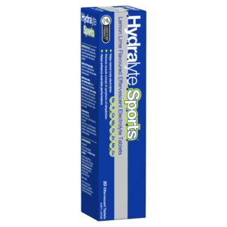 Hydralyte Sports Effervescent Electrolyte 20 Tablets - Lemon Lime