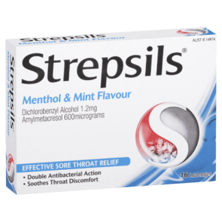 Strepsils Sore Throat Lozenges 16 Pack - Menthol & Mint Flavour