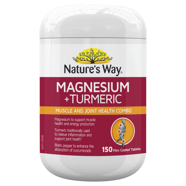 Nature's Way Magnesium + Turmeric 150 Film Coated Tablets – Discount ...