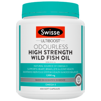 Swisse Odourless High Strength Wild Fish Oil 400 Capsules
