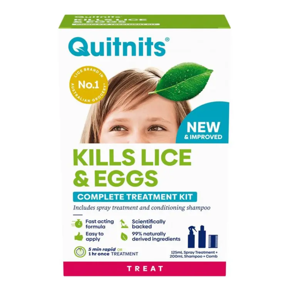 Quitnits Complete Head Lice Kit 325mL for Head Lice Nits Eggs