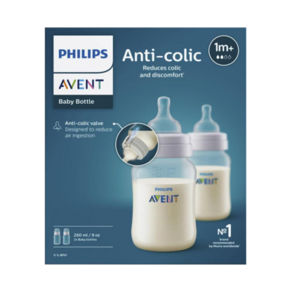 AVENT Anti-Colic Baby Feeding Bottle 260mL Twin Pack