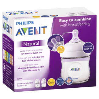 AVENT Natural Baby Feeding Bottles 125mL Twin Pack