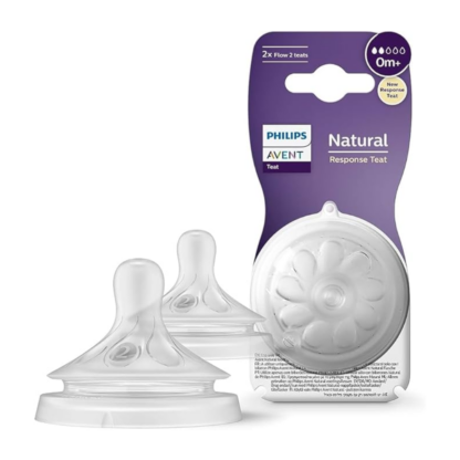 AVENT Natural Teat 0m+ Newborn Flow 2 Pack