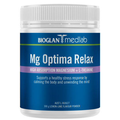 Bioglan Medlab Mg Optima Relax 300g Powder - Lemon Lime Flavour