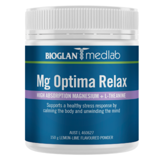 Bioglan Medlab Mg Optima Relax 150g Powder - Lemon Lime Flavour