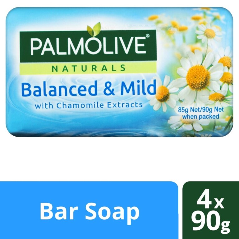 Palmolive Naturals Balanced & Mild Bar Soap 4 X 90g - Chamomile ...