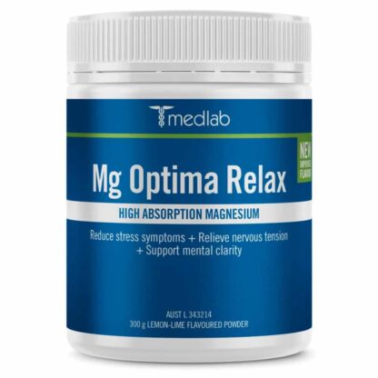 Medlab Mg Optima Relax 300g Powder - Lemon Lime Flavour