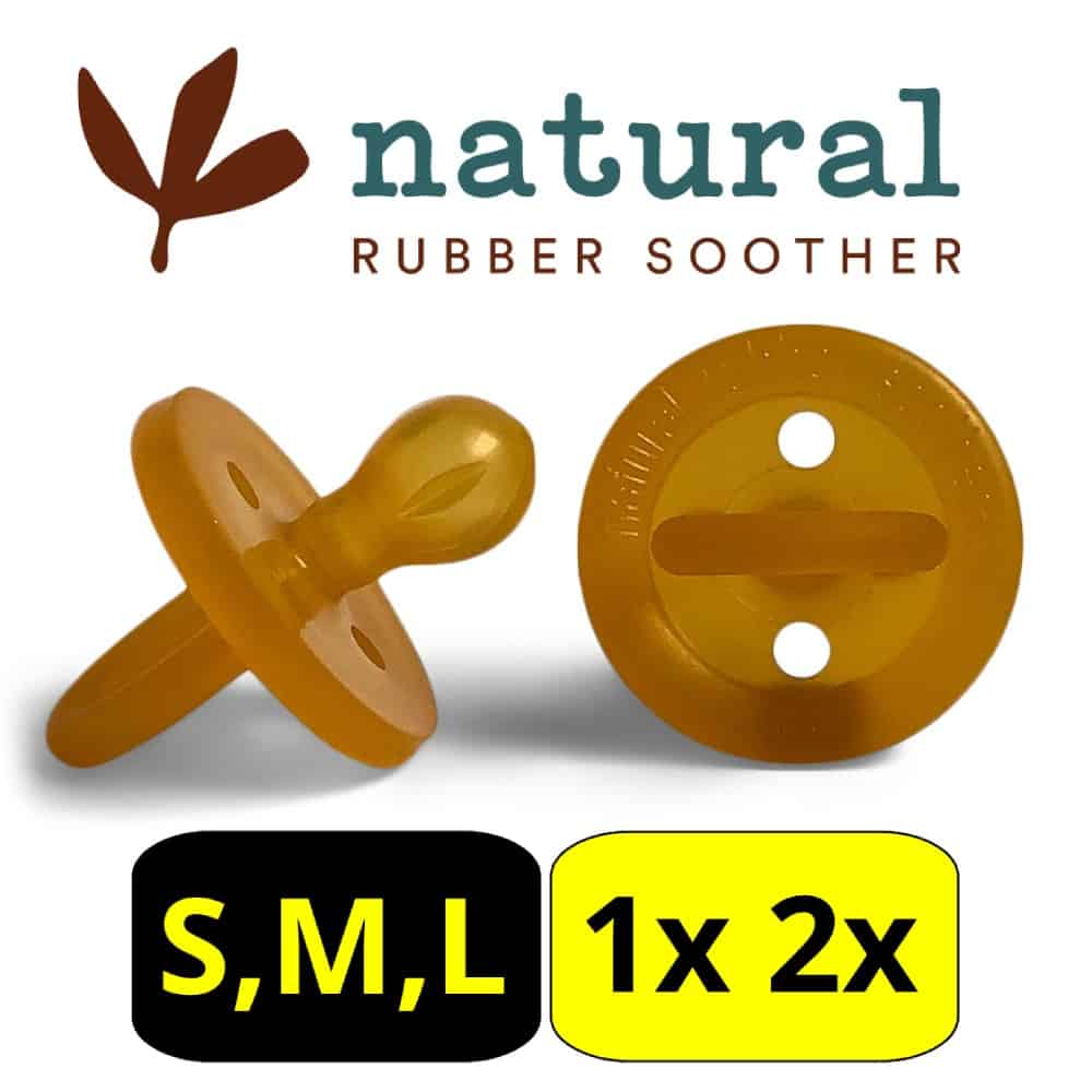 Natural Rubber Soother Round Small Medium Large Single/Twin Pack Dummy Pacifiers
